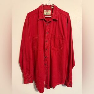 Levi's Vibrant Red Cotton Button Up Men’s Shirt